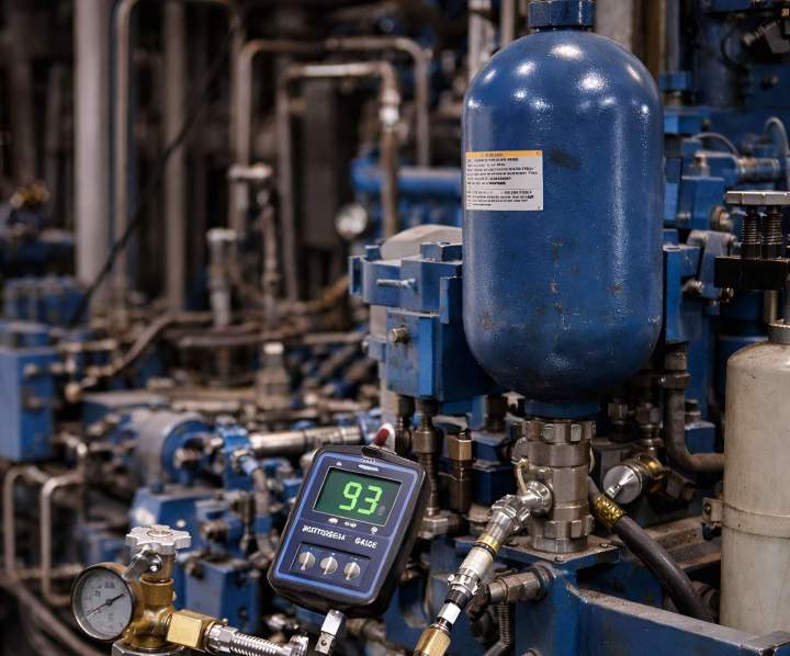 Recarga, mantenimiento y control del acumulador de nitrógeno Francia